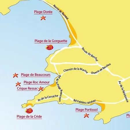 Duplex Avec Parking Prive Lägenhet Sanary-sur-Mer
